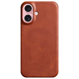 SKALO iPhone 16 PU-læder Cover - Brun
