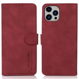 SKALO iPhone 16 Pro KHAZNEH Plånboksfodral i PU-Läder - Röd