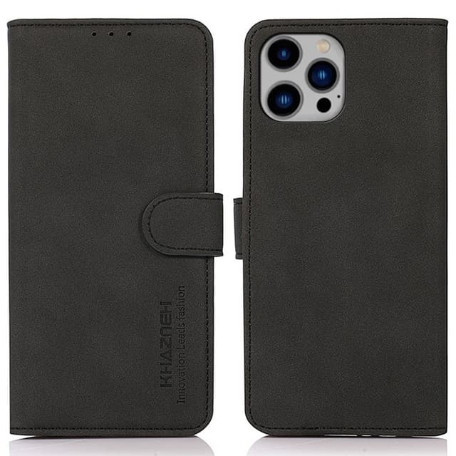 SKALO iPhone 16 Pro Max KHAZNEH Plånboksfodral i PU-Läder - Svart