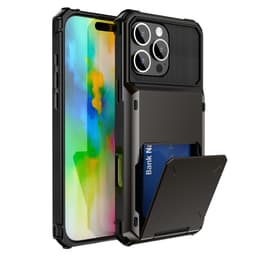 SKALO iPhone 16 Pro Max Armor Suojakuori korttikotelo - Musta