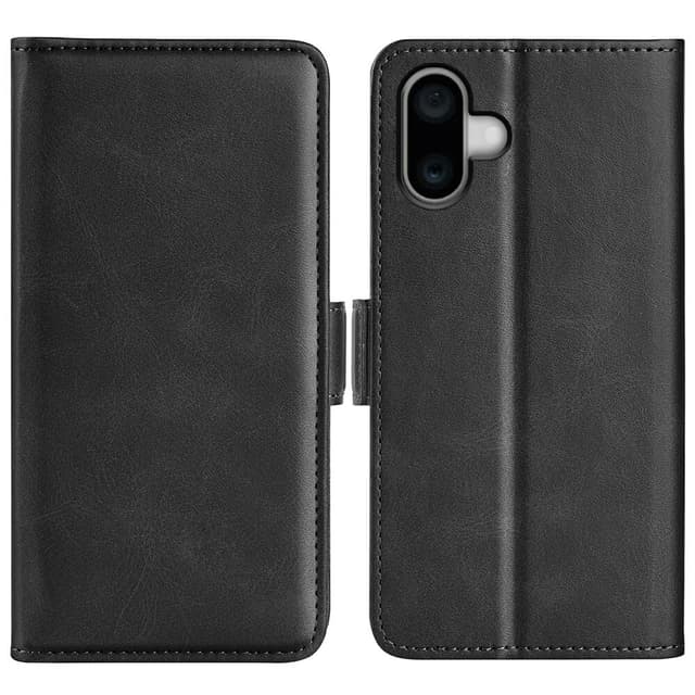SKALO iPhone 16 Plus Premium Plånboksfodral - Svart