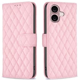 SKALO iPhone 16 Plus BINFEN COLOR Quiltet Pung - Pink