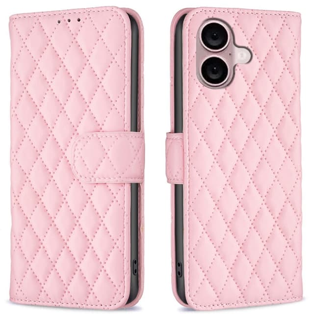 SKALO iPhone 16 Plus BINFEN COLOR Quiltet Pung - Pink