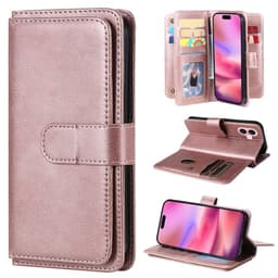 SKALO iPhone 16 10-lokeroa Lompakkokotelo - Ruusukulta