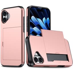 SKALO iPhone 16 Plus Armor Suojakuori korttikotelo - Ruusukulta