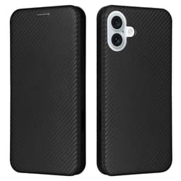 SKALO iPhone 16 Carbon Fiber Pungetui - Sort