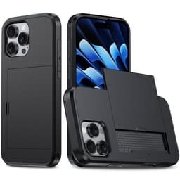 SKALO iPhone 16 Pro Armor Suojakuori korttikotelo - Musta