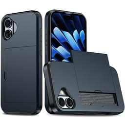 SKALO iPhone 16 Plus Armor Suojakuori korttikotelo - Sininen