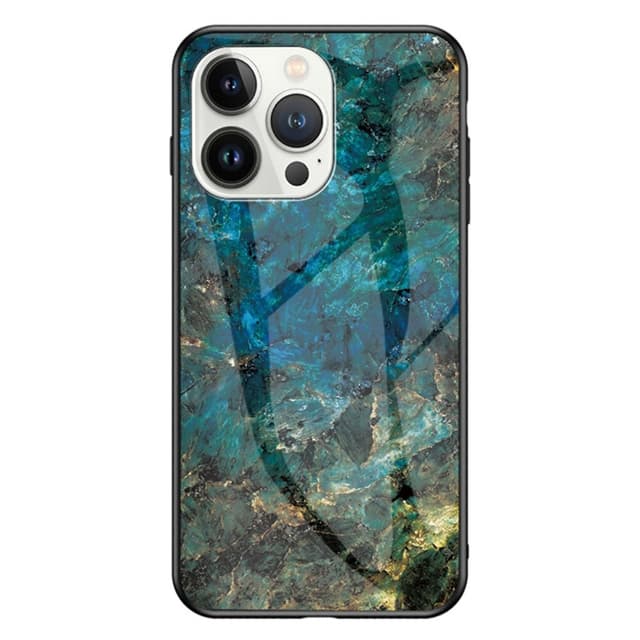 SKALO iPhone 16 Pro Max Marmori karkaistu lasi TPU-suojakuori - #1