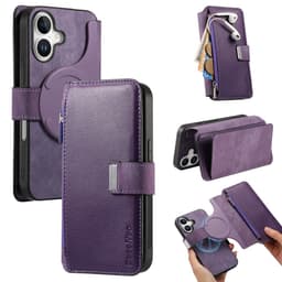 CASENEO iPhone 16 MW-02 Lompakkokotelo PU-nahkaa - Violetti