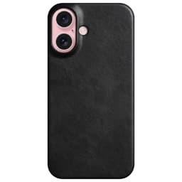 SKALO iPhone 16 PU-Läder Skal - Svart
