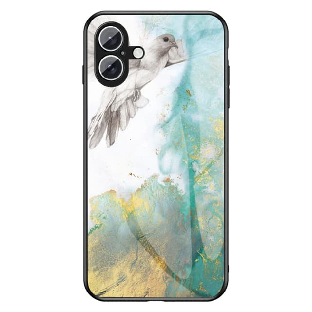 SKALO iPhone 16 Marmor Härdat Glas TPU-skal - Motiv 3