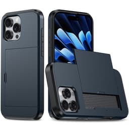 SKALO iPhone 16 Pro Armor Skal Korthållare - Blå
