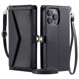 SKALO iPhone 16 Pro Max Evelope Clutch 5-Lokeroa - Musta