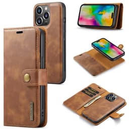 DG MING iPhone 16 Pro 2-i-1 Magnet Plånboksfodral - Brun