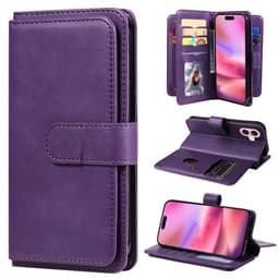 SKALO iPhone 16 10-RUM Flip Cover - Lilla