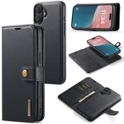DG MING iPhone 16 Plus 2-i-1 Magnet Pungetui - Sort