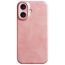 SKALO iPhone 16 PU-Läder Skal - Roséguld