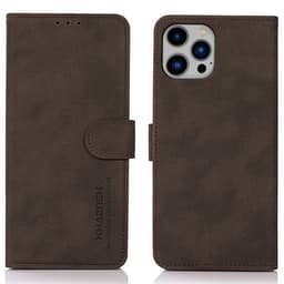 SKALO iPhone 16 Pro KHAZNEH Plånboksfodral i PU-Läder - Brun