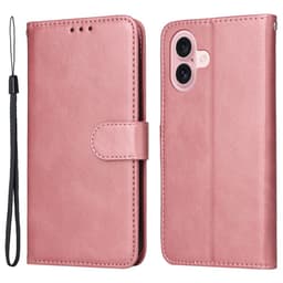 SKALO iPhone 16 PU-læder Pungetui - Pink