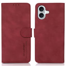 SKALO iPhone 16 KHAZNEH Plånboksfodral i PU-Läder - Röd
