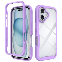 SKALO iPhone 16 Stødsikker Clear Hybrid Cover - Lilla