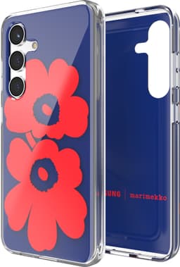 Samsung Galaxy S24 Marimekko Dual-lag etui (blå/rød)