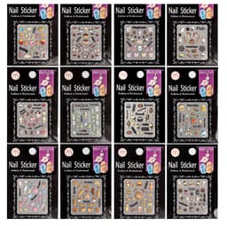 5D Nail Art Tarrat 12 arkkia Monivärinen