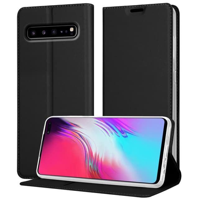 Samsung Galaxy S10 5G Suojakuori Lompakkokotelo (Musta)