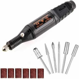 Elektrisk nagelfil med 6 bitsar Svart