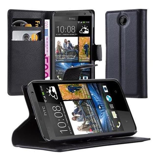 HTC Desire 300 Deksel Etui Case (svart)