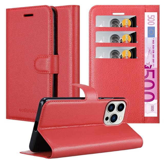 iPhone 14 PRO MAX Pungetui Cover Case (Rød)