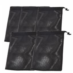 Nätpåsar med dragsko 5-pack Svart 20×30 cm