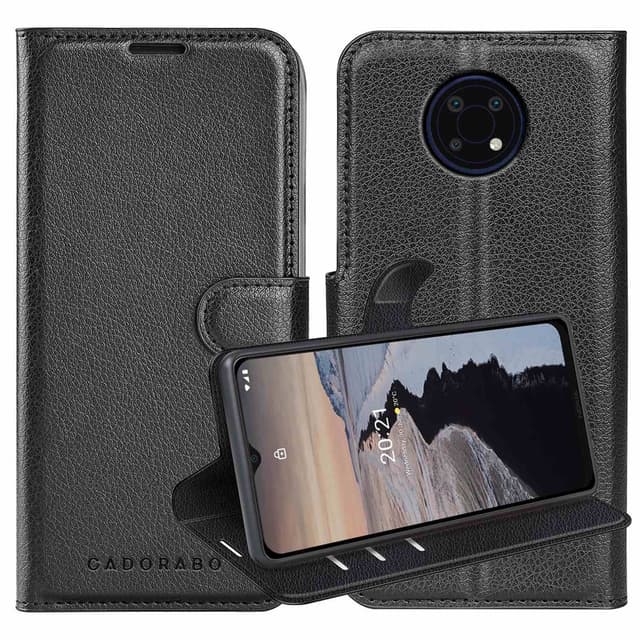 Nokia G10 / G20 Plånboksfodral Skal (Svart)