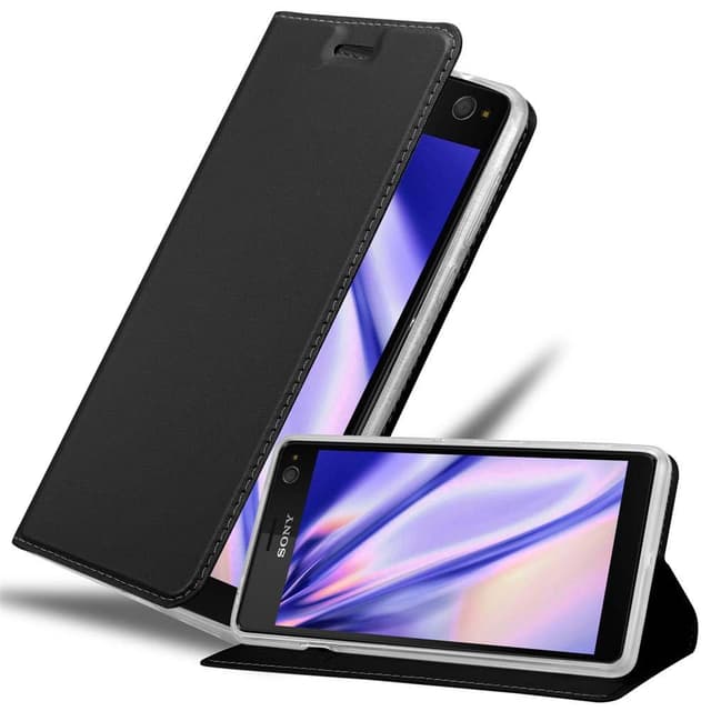 Sony Xperia C4 lommebokdeksel etui (svart)