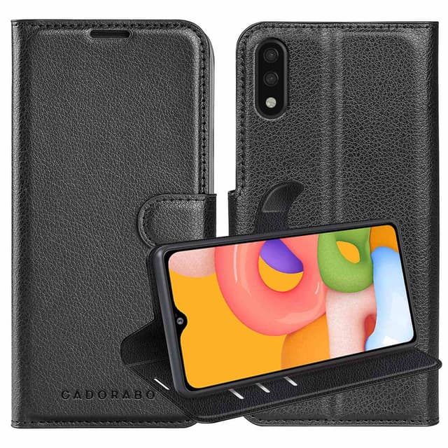 Samsung Galaxy A01 Pungetui Cover Case (Sort)