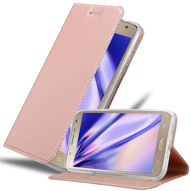 Samsung Galaxy J7 2015 Cover Etui Case (Lyserød)