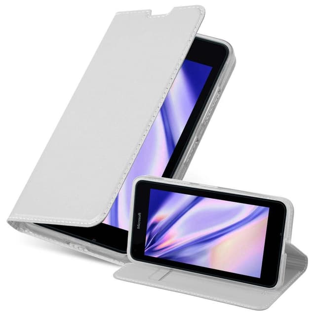 Nokia Lumia 640 Suojakuori Lompakkokotelo (Hopea)