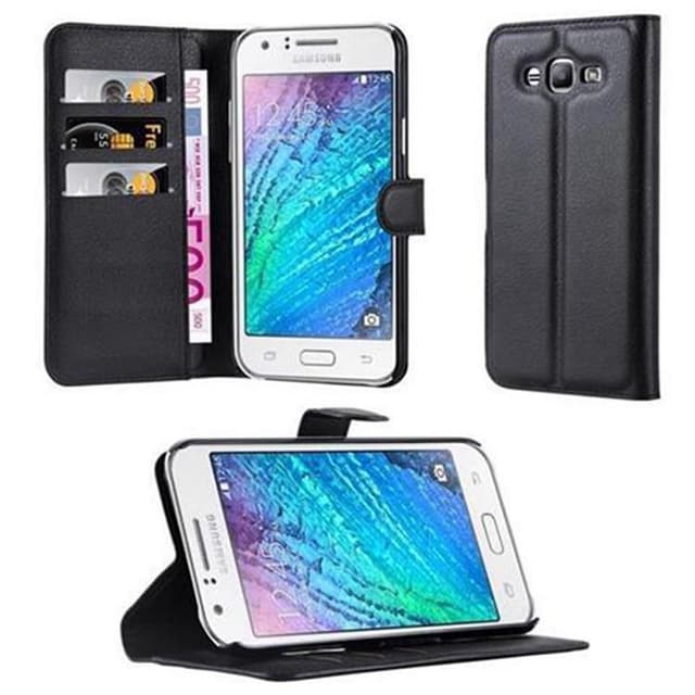 Samsung Galaxy J7 2015 Plånboksfodral Skal (Svart)