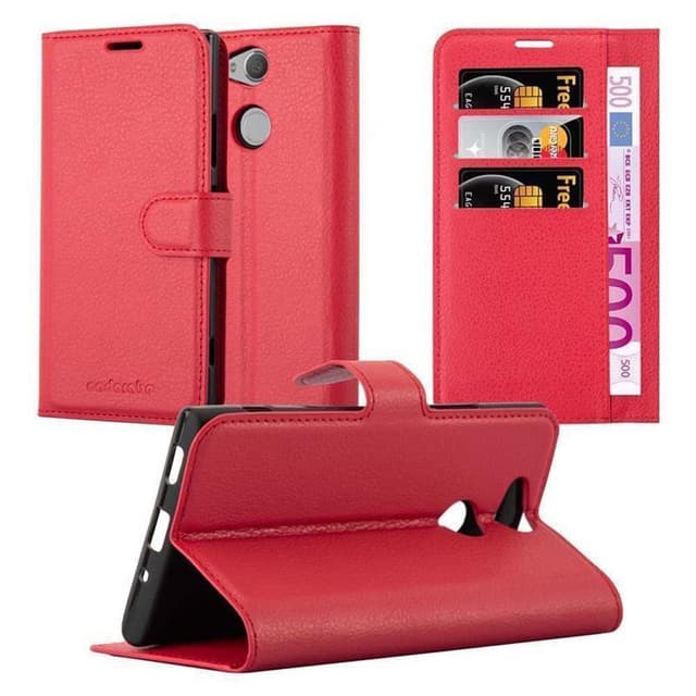Sony Xperia XA2 Plånboksfodral Skal (Röd)