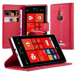 Nokia Lumia 925 Suojakuori Lompakkokotelo (Punainen)