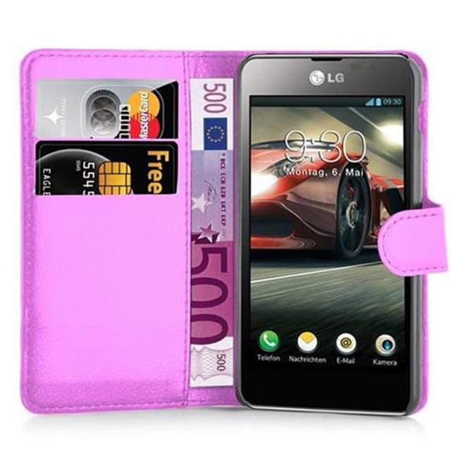 LG OPTIMUS F5 / LUCID 2 Deksel Etui Case (lilla)
