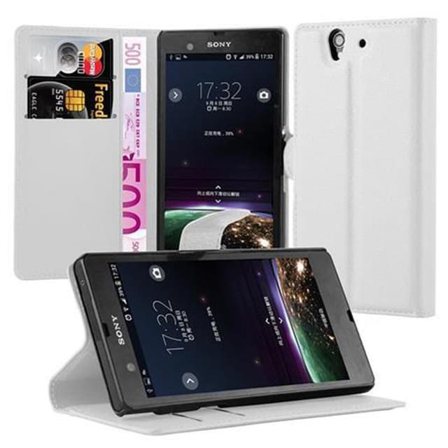 Sony Xperia Z Plånboksfodral Skal (Vit)