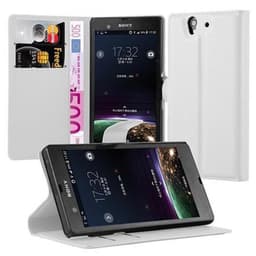 Sony Xperia Z Suojakuori Lompakkokotelo (Valkoinen)