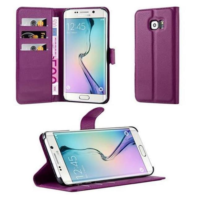 Samsung Galaxy S6 EDGE Plånboksfodral Skal (Lila)