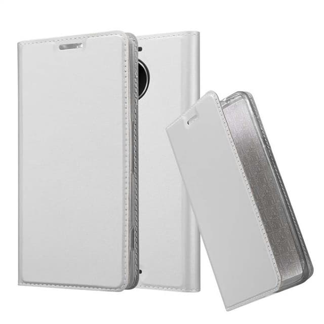 Nokia Lumia 950 XL Suojakuori Lompakkokotelo (Hopea)