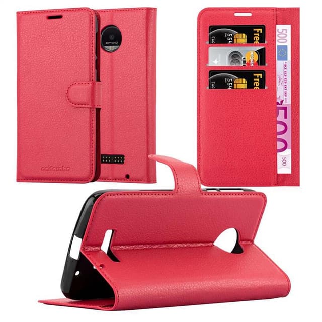 Motorola MOTO Z FORCE Pungetui Cover Case (Rød)