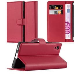 Sony Xperia XA1 Suojakuori Lompakkokotelo (Punainen)