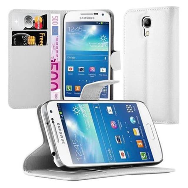 Samsung Galaxy S4 MINI Plånboksfodral Skal (Vit)
