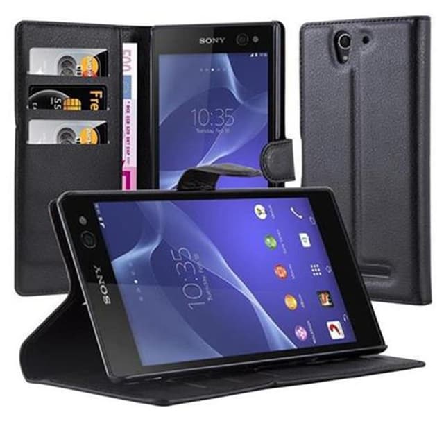 Sony Xperia C3 Plånboksfodral Skal (Svart)